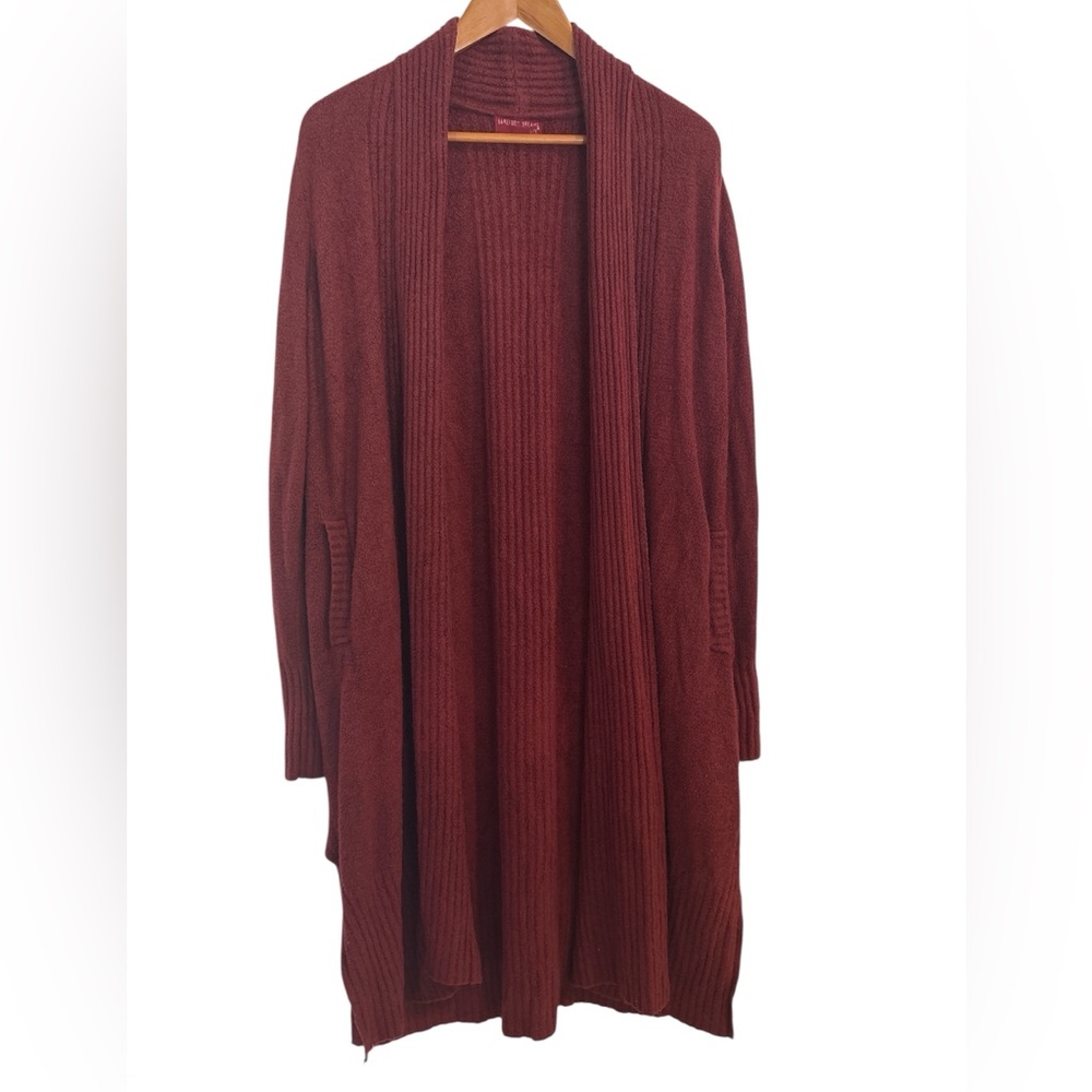 BAREFOOT DREAMS - CozyChic Lite Open Front Long Cardigan Sz Large